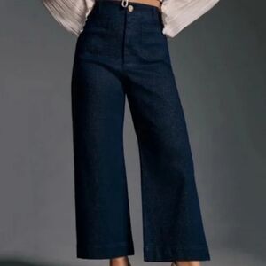 Anthropologie Navy Blue Sparkle Pants